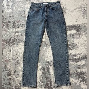 Topman Dark Wash Straight Jeans